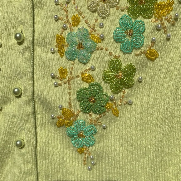 Express cashmere blend hand-beaded cardigan M - Picture 7 of 16